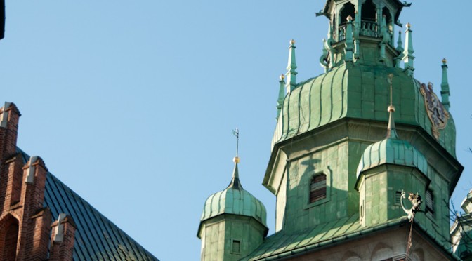 Detail of the Wawel Royal Castle in Krakow