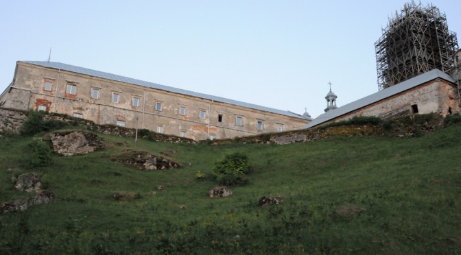 PIDKAMIN MONASTERY FROM BELOW
