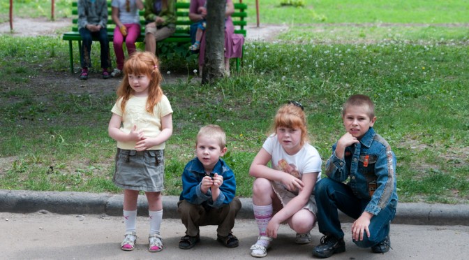 SOME KIDS ARE WAITING FOR CANDIES