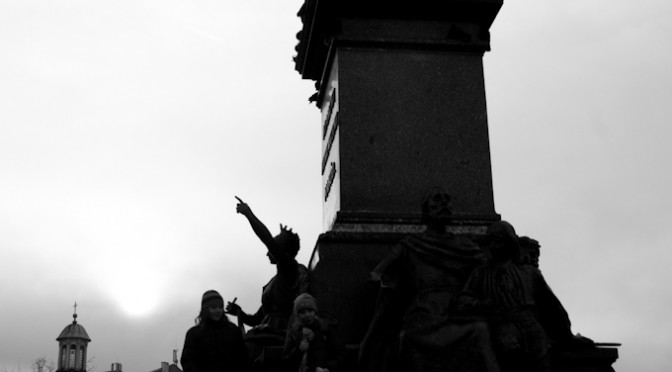 Adam Mickiewicz Monument on Main Market Square in Krakow