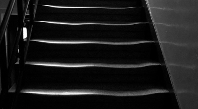 Stairs of a Block consumed by visitors