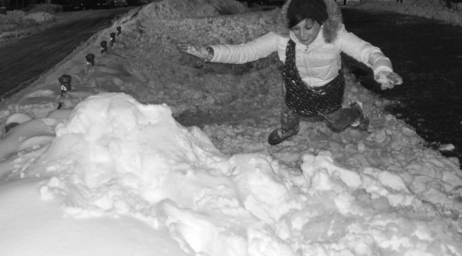 Simona fly to the snow