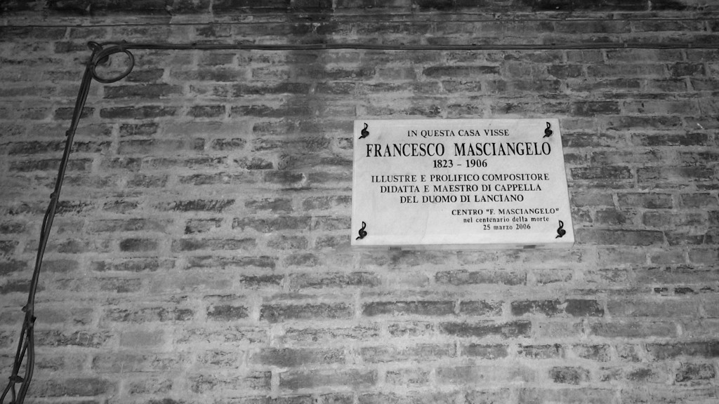 HOUSE WHERE LIVED THE COMPOSER FRANCESCO MASCIANGELO