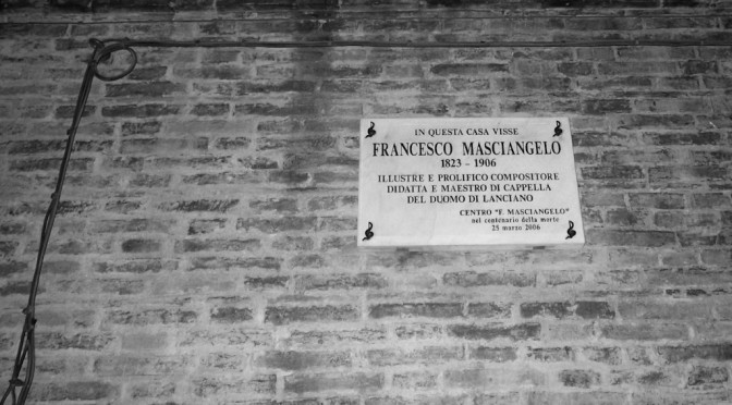 HOUSE WHERE LIVED THE COMPOSER FRANCESCO MASCIANGELO