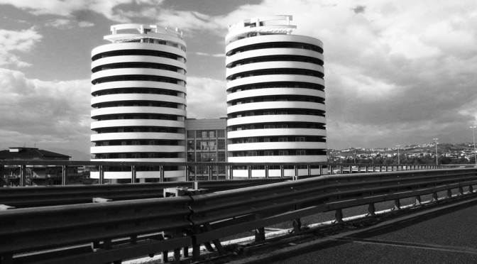 NICE BUILDINGS VIEWED FROM THE HIGHWAY IN PESCARA #2