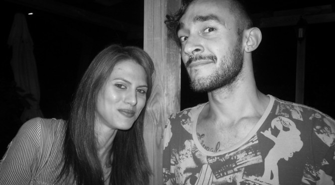 VERONICA AND GUSTAVO SMOKE BREAK