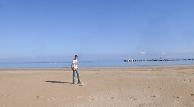 METAL DETECTOR AND A MAN