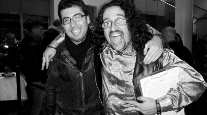 DAVIDE POMPEO AND DJ DRAGO AT NUOVO CINEMA AQUILA IN ROME