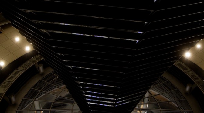 VIEW INSIDE THE REICHSTAG BUILDING DOME