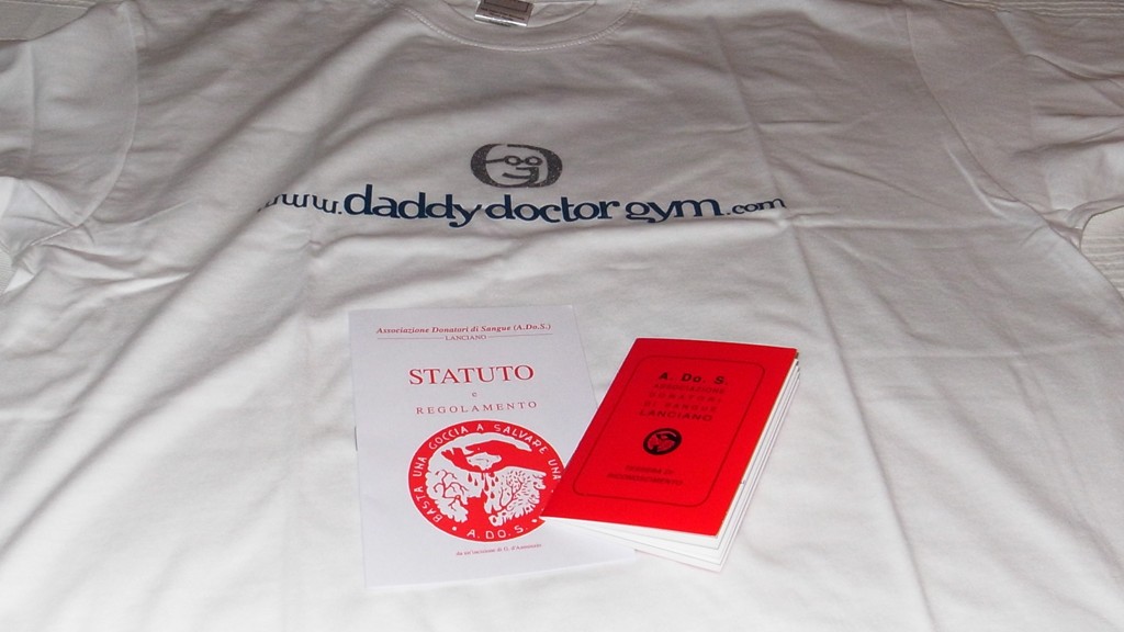 daddydoctorgym.com t-shirt and A. Do. s. card