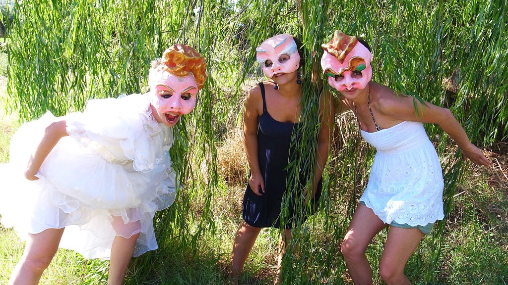 Three theater masks