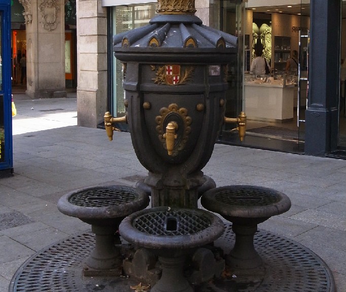 Canaletes's Fountain drinking here ensures a return to Barcelona