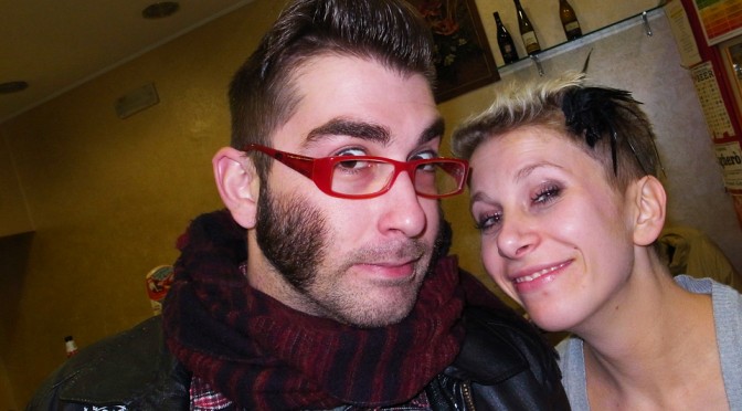 Suka as me and Valeria at the Paone bar