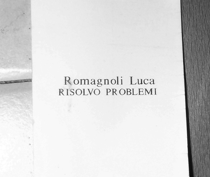 Romagnoli Luca solve problems