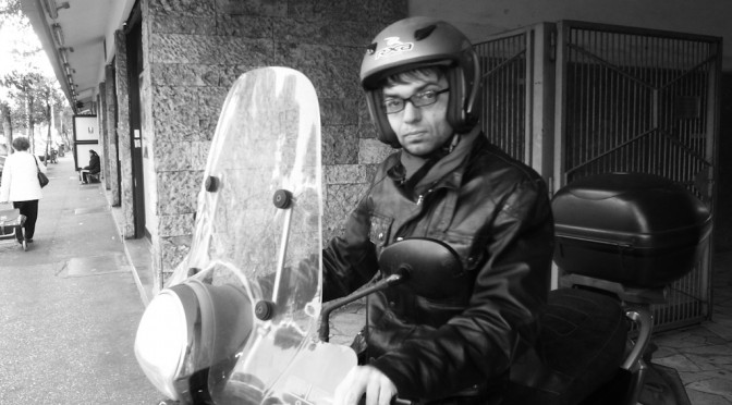 Tommaso on the way to work