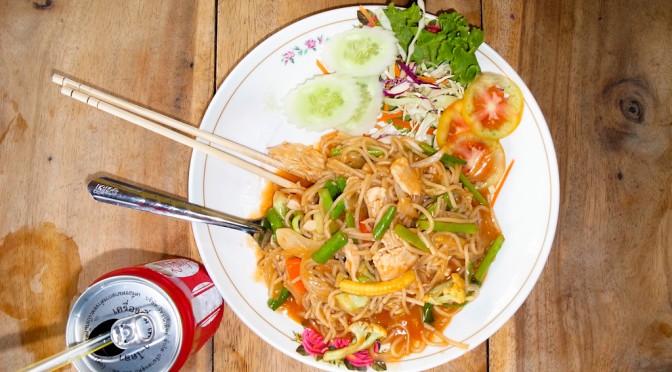 Thai noodles on the Khaosan Road in Bangkok