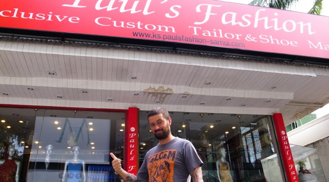 Paul in front of Paul's Fashion