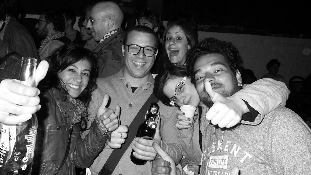 Some friends and thumbs up at LeGaràge