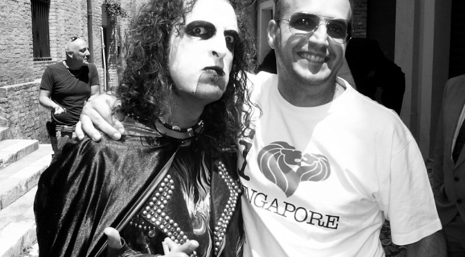 Me and Rocco n'Rollo on set of "Una notte da paura"