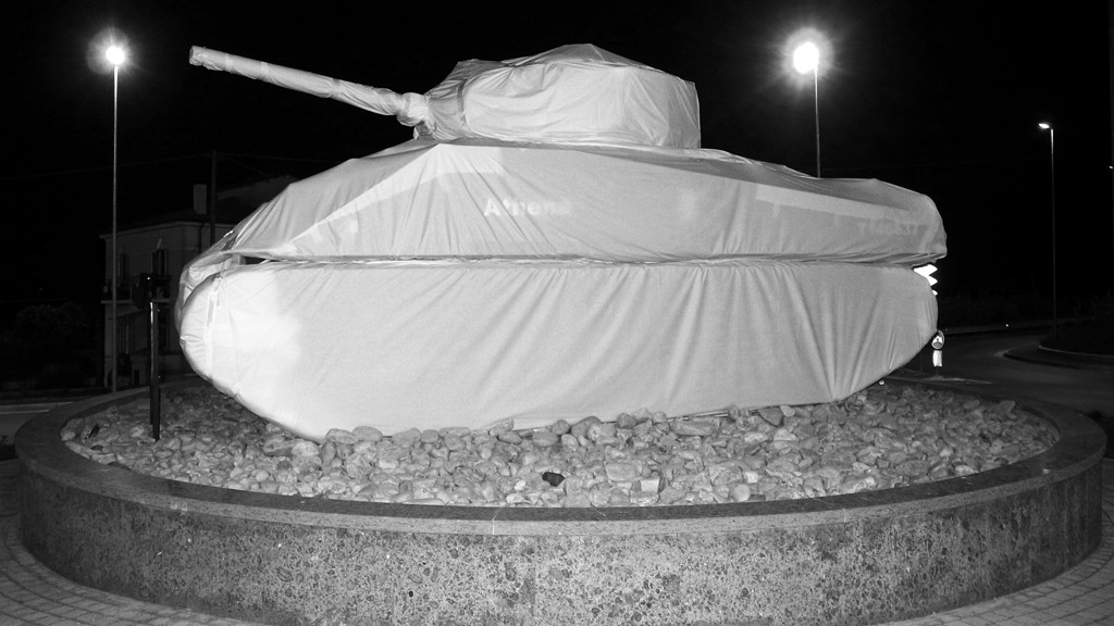 Athena's tank as a symbol of peace Ortona