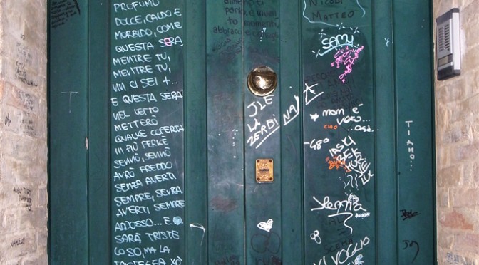 Green love door