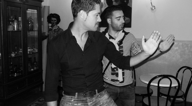 Marco learns the karate from Andrea