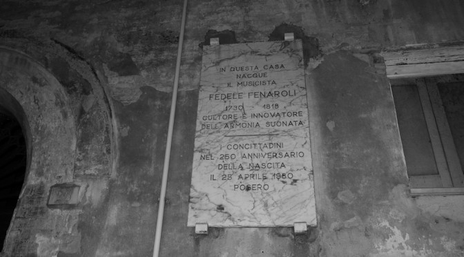 Fedele Fenaroli’s birthplace in Fenaroli st