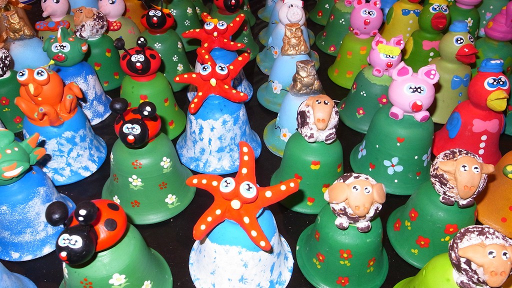 Ceramic bells in Toy Fair