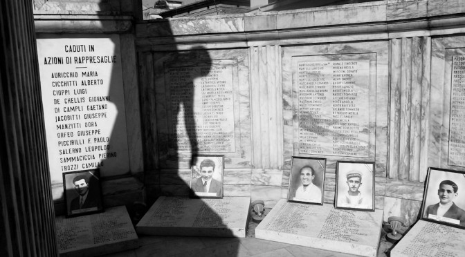 Detail of war memorial for the martyrs of the October 6, 1943