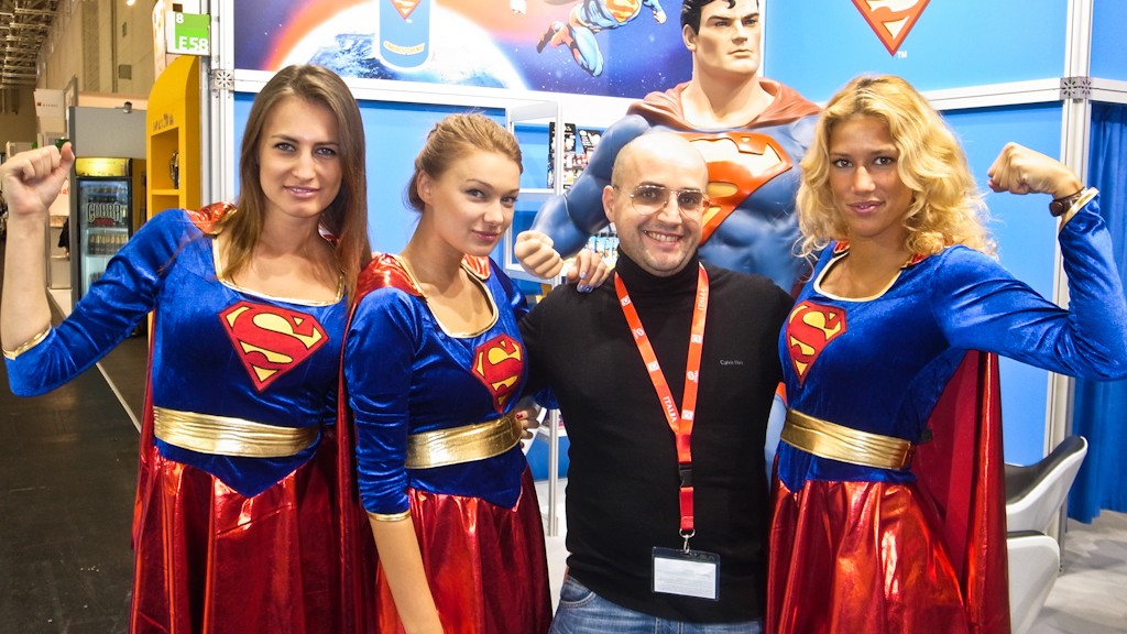 Me with Superman's girlfriends in Cologne
