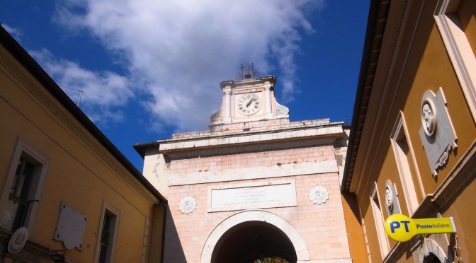 Arch at the entrance of Norcia