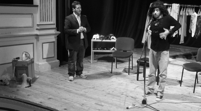 Maurizio Di Marco and Saverio Carinci at "The Scemen Show" in Atessa