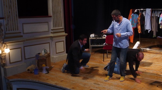 Maurizio Di Marco, Saverio Carinci and Pierluigi Di Lallo at "The Scemen Show" in Atessa