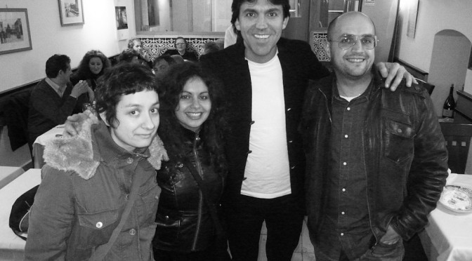 Me, Raffaella and Silvia with Onofrio at the AL PESCATORE