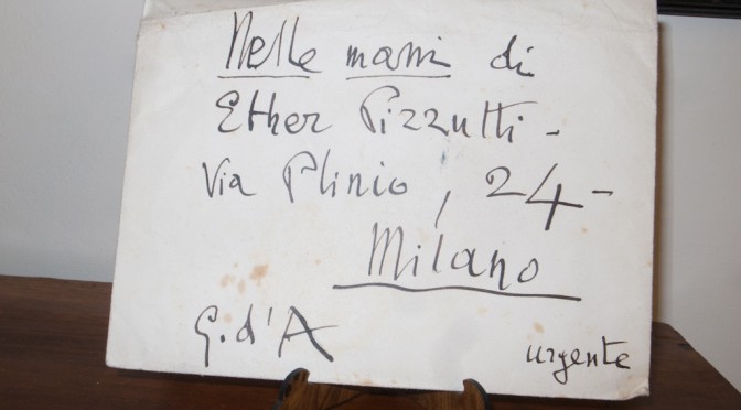 URGENT LETTER SIGNED BY GABRIELE D'ANNUNZIO (G.D'A)