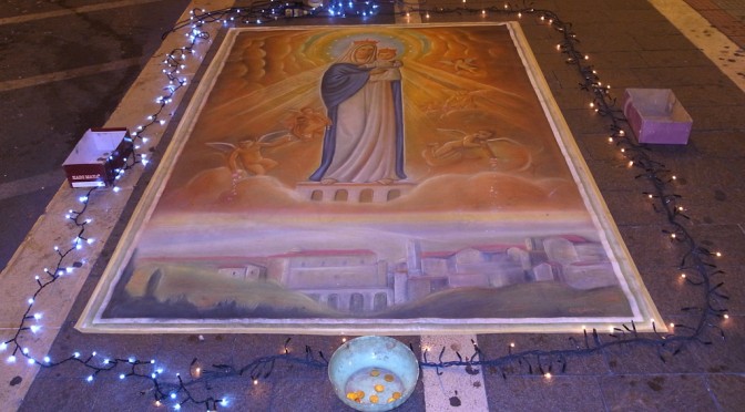 Virgin Mary on the bridge