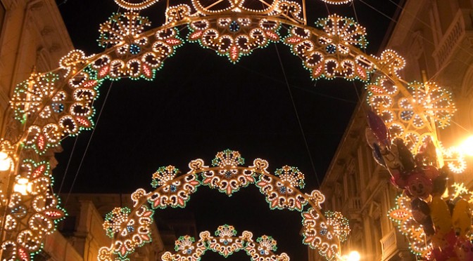 Illuminations for celebrations of the "Virgin Mary of the bridge"